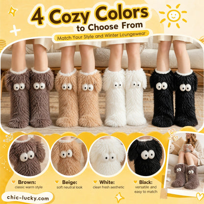 💗LAST DAY SALE 50% OFF⚡☁️Plush Slipper Socks – Ultra-Soft Fuzzy Socks with Grip-Dot Soles 🧦