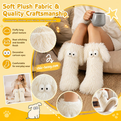 💗LAST DAY SALE 50% OFF⚡☁️Plush Slipper Socks – Ultra-Soft Fuzzy Socks with Grip-Dot Soles 🧦