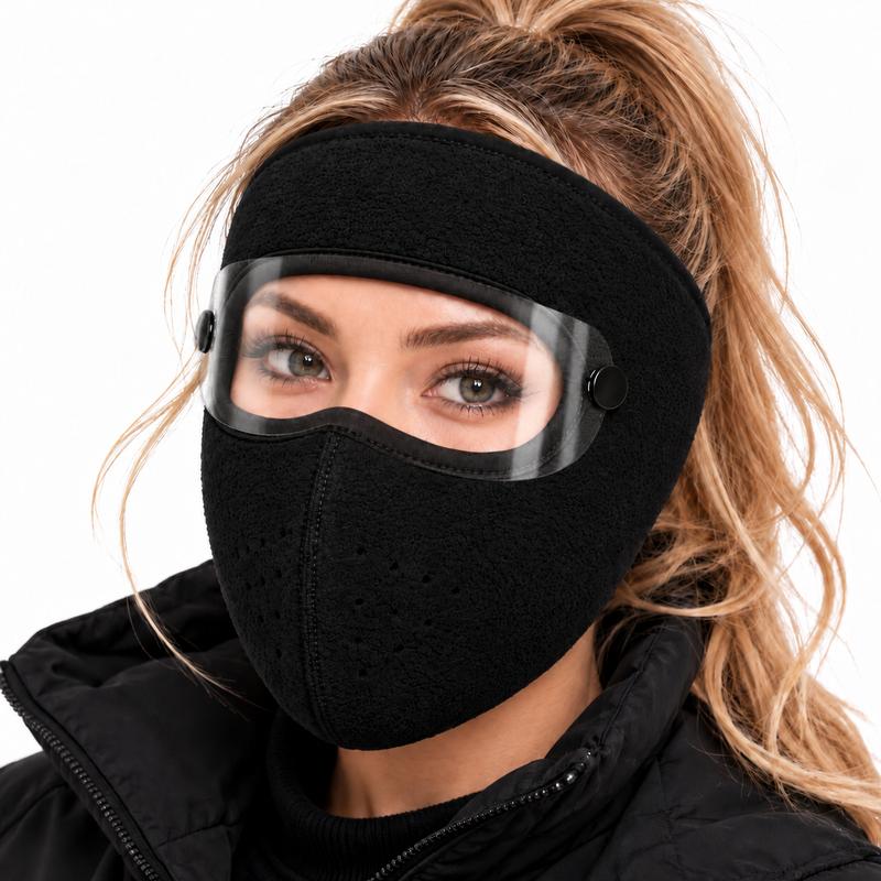 🧣 Winter Face Mask with Detachable Goggles 🥸  Windproof Thermal Fleece Lined Full Face Cover for Men and Women