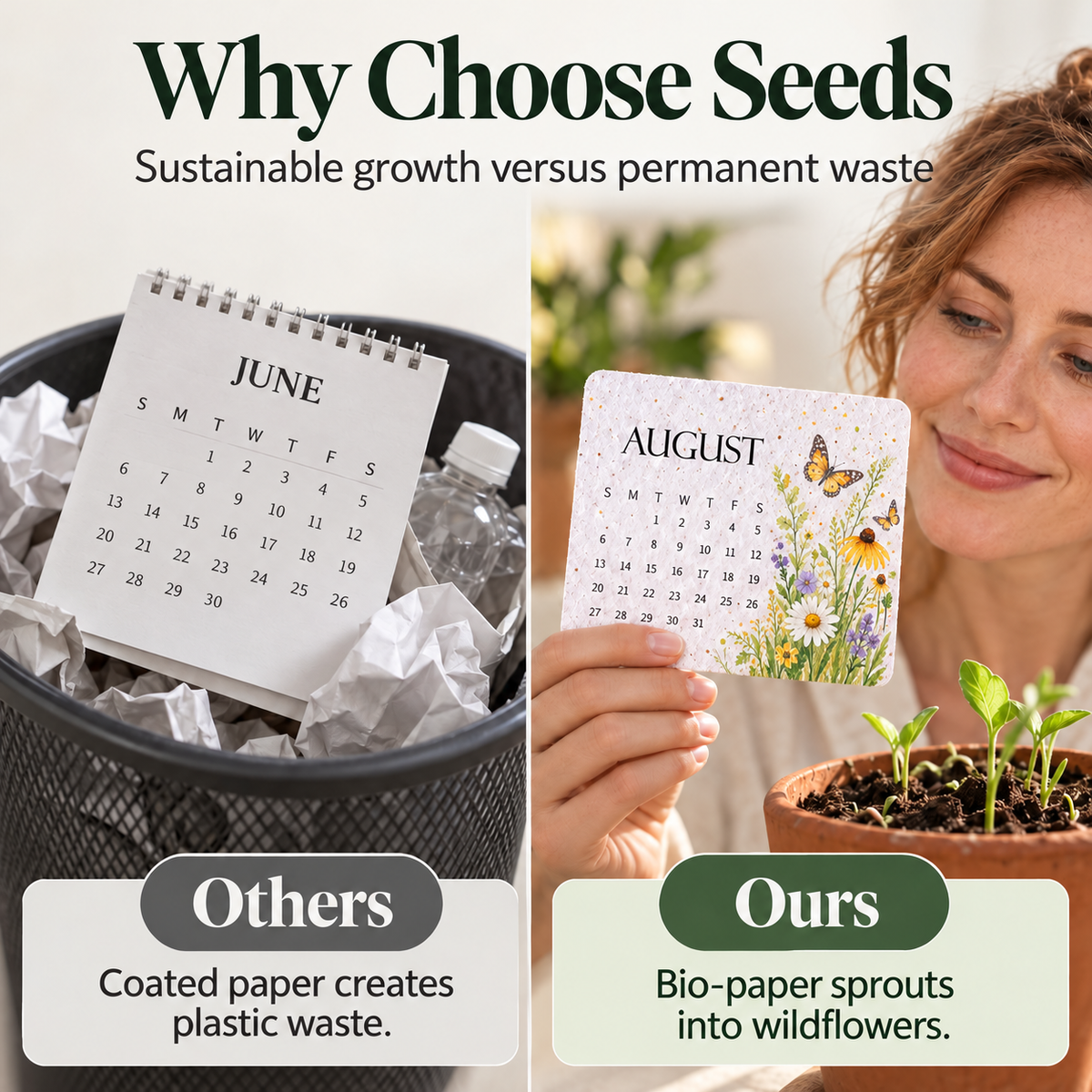 🇺🇸 🌱 2027 Plantable Desk Calendar — A Little Art. A New Beginning. 📅