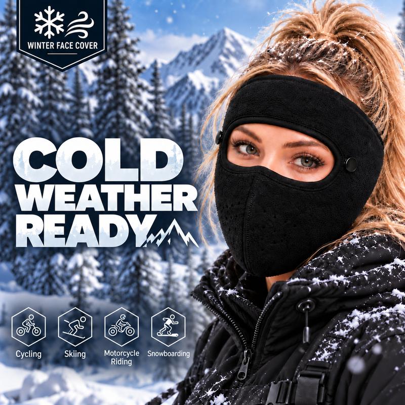 🧣 Winter Face Mask with Detachable Goggles 🥸  Windproof Thermal Fleece Lined Full Face Cover for Men and Women