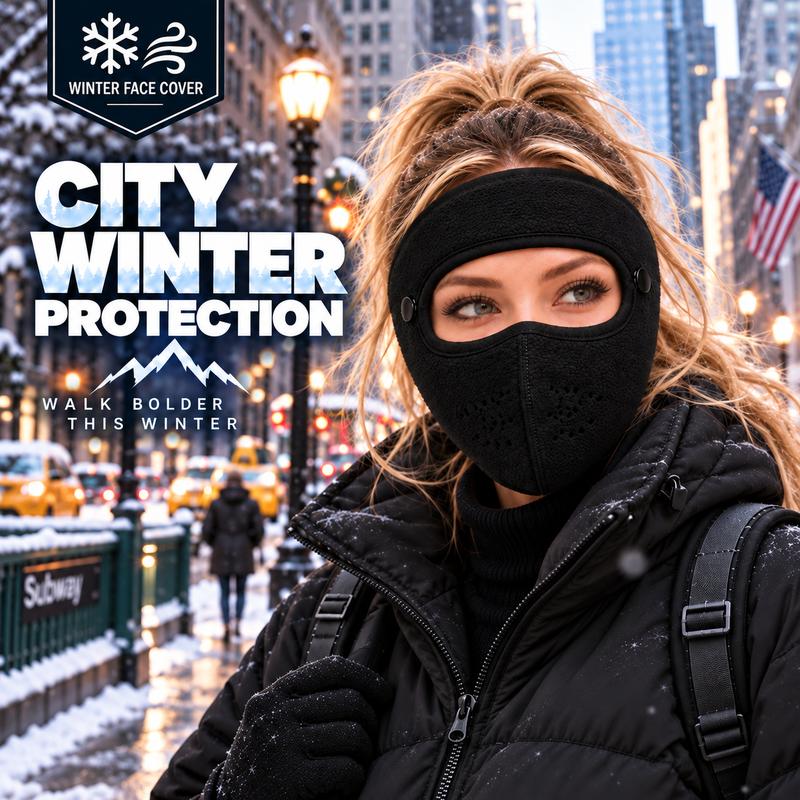 🧣 Winter Face Mask with Detachable Goggles 🥸  Windproof Thermal Fleece Lined Full Face Cover for Men and Women