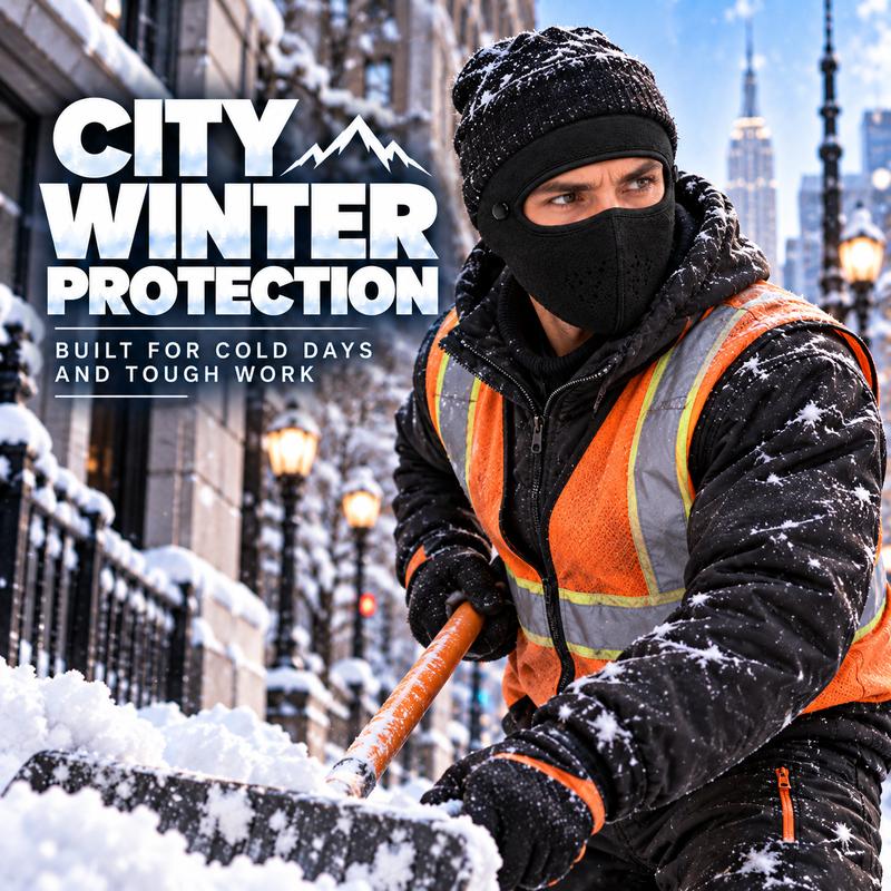 🧣 Winter Face Mask with Detachable Goggles 🥸  Windproof Thermal Fleece Lined Full Face Cover for Men and Women