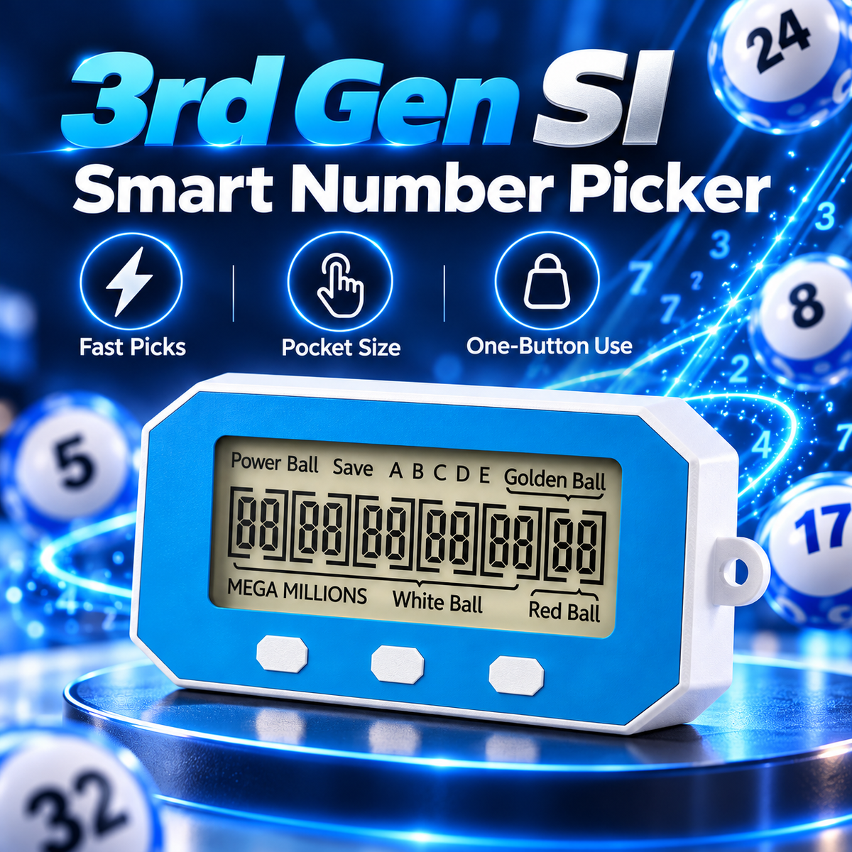 🎯 SI 3rd Gen Smart Number Picker – Portable Quick-Pick Generator