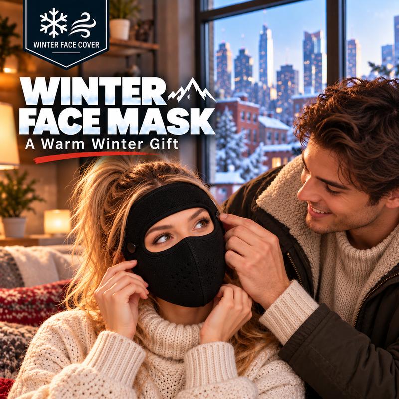 🧣 Winter Face Mask with Detachable Goggles 🥸  Windproof Thermal Fleece Lined Full Face Cover for Men and Women