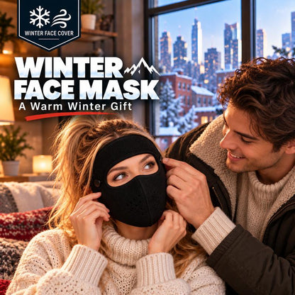 🧣 Winter Face Mask with Detachable Goggles 🥸  Windproof Thermal Fleece Lined Full Face Cover for Men and Women