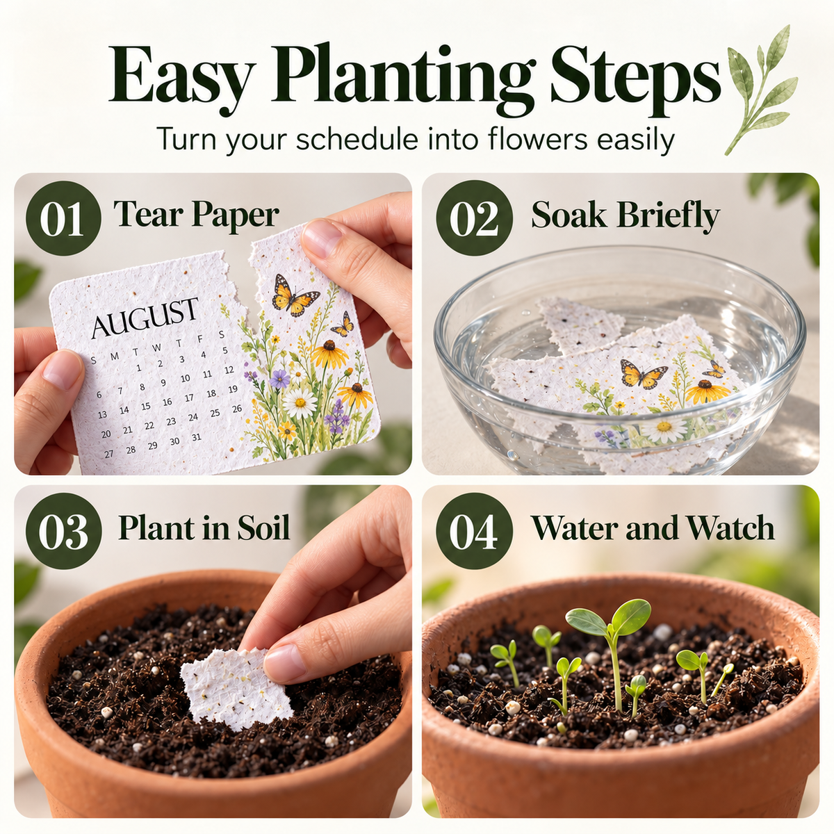 🇺🇸 🌱 2027 Plantable Desk Calendar — A Little Art. A New Beginning. 📅