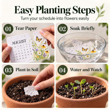 🇺🇸 🌱 2027 Plantable Desk Calendar — A Little Art. A New Beginning. 📅