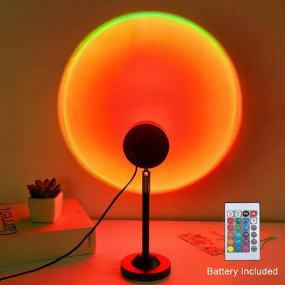 🌅 Sunset Projection Lamp – 16 Colors, 4 Lighting Modes & Remote Control