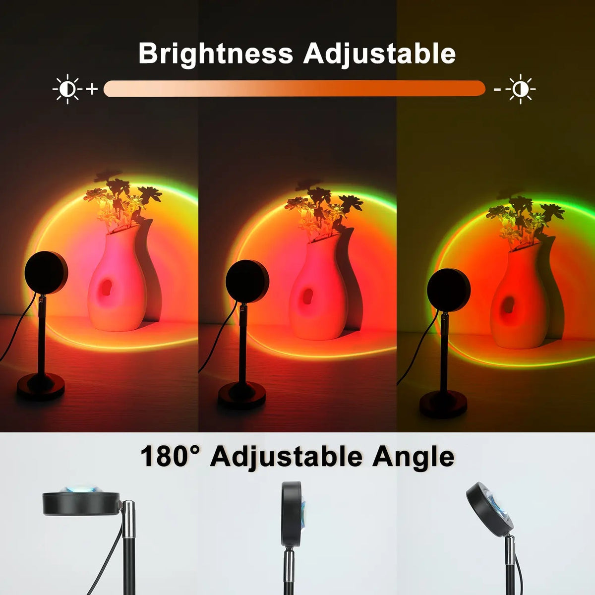 🌅 Sunset Projection Lamp – 16 Colors, 4 Lighting Modes & Remote Control