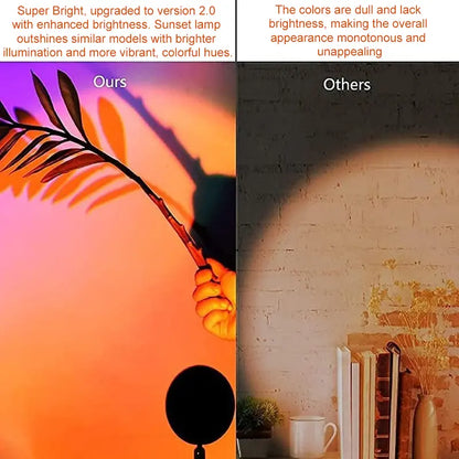 🌅 Sunset Projection Lamp – 16 Colors, 4 Lighting Modes & Remote Control