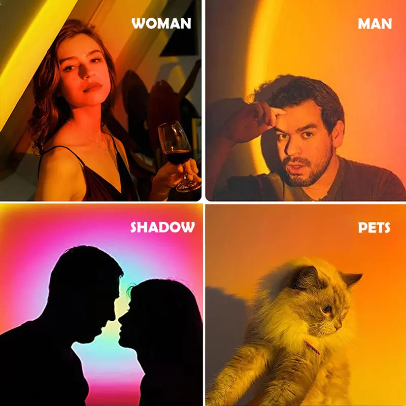 🌅 Sunset Projection Lamp – 16 Colors, 4 Lighting Modes & Remote Control