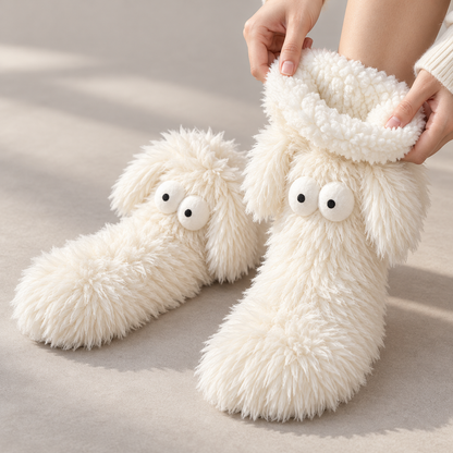 ☁️Plush Slipper Socks – Ultra-Soft Fuzzy Socks with Grip-Dot Soles 🧦