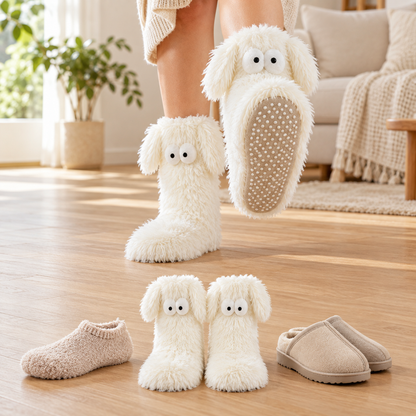 ☁️Plush Slipper Socks – Ultra-Soft Fuzzy Socks with Grip-Dot Soles 🧦