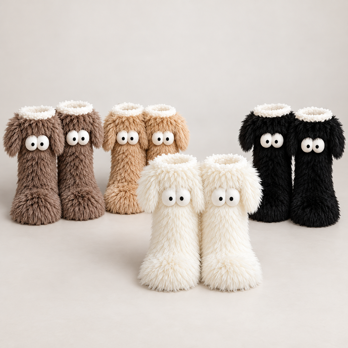 ☁️Plush Slipper Socks – Ultra-Soft Fuzzy Socks with Grip-Dot Soles 🧦 (OFFER)