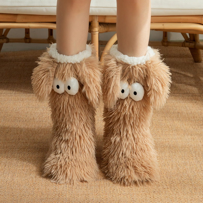 ☁️Plush Slipper Socks – Ultra-Soft Fuzzy Socks with Grip-Dot Soles 🧦