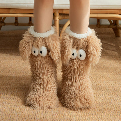 💗LAST DAY SALE 50% OFF⚡☁️Plush Slipper Socks – Ultra-Soft Fuzzy Socks with Grip-Dot Soles 🧦