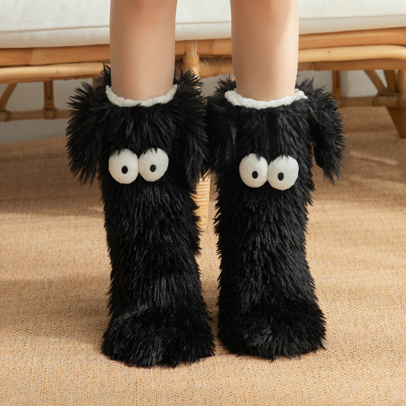 💗LAST DAY SALE 50% OFF⚡☁️Plush Slipper Socks – Ultra-Soft Fuzzy Socks with Grip-Dot Soles 🧦