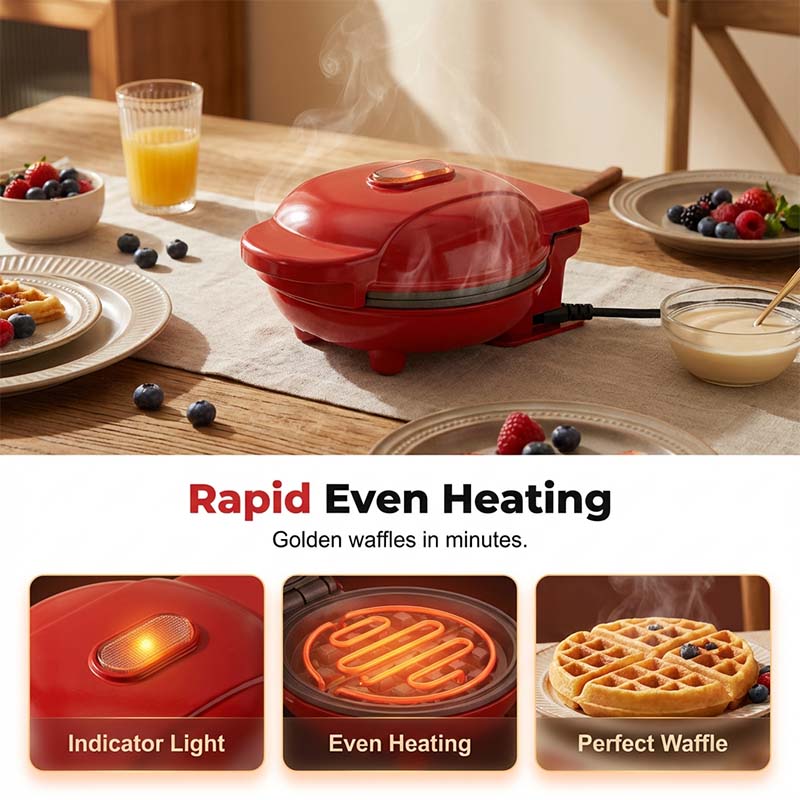 🍯 Mini Electric Waffle Maker – Compact Nonstick Breakfast Maker, 3 Styles to Choose From🧇 (offer)
