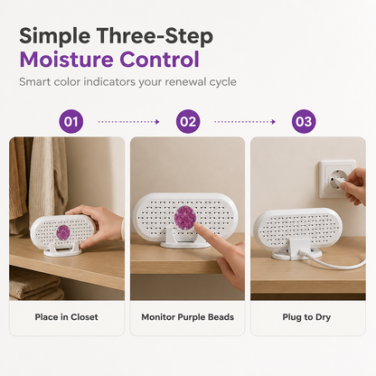 ⏳🔥LIMITED-TIME 50% OFF! ⏰Mini Reusable Closet Dehumidifier