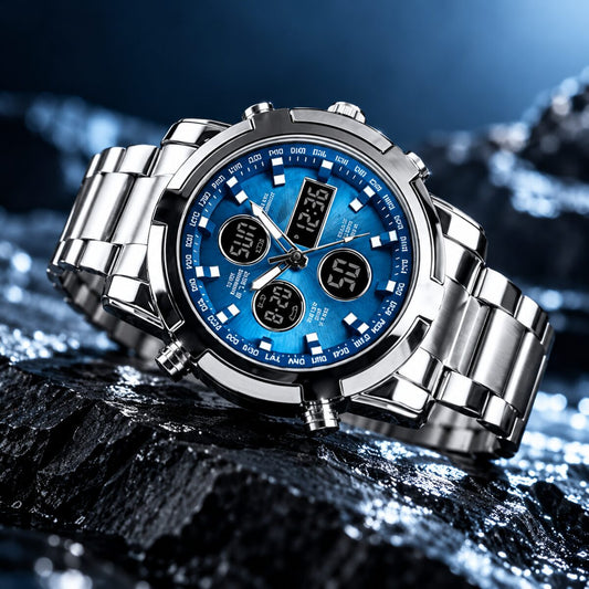 ⚡⚡⚡LAST 87 PCS LEFT!!! ⌚ Bold 48mm Men's Watch – Analog + Digital Display, Rugged Style & Stainless Steel Band